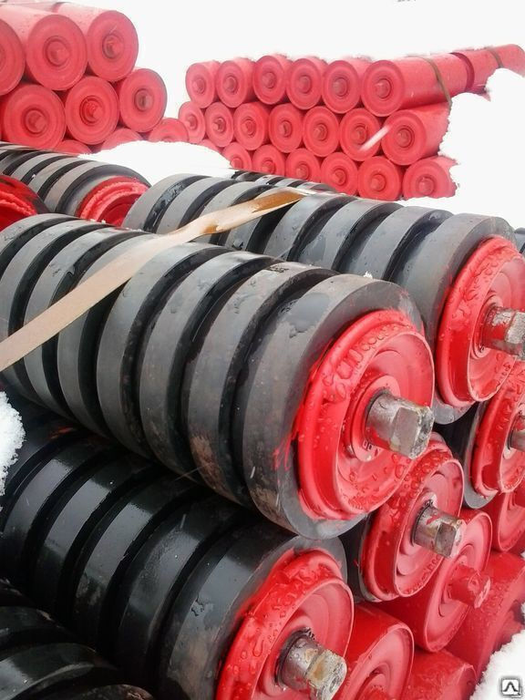 Ролики конвейерные амортизационные футерованные 89/108хх380